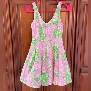 Lilly Pulitzer Pink and Green Floral Dress